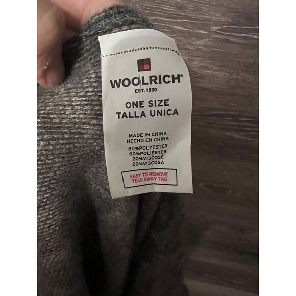 Woolrich Leopard Shawl Fringe Woman One Size Wrap Sweater Poncho - Picture 8 of 8